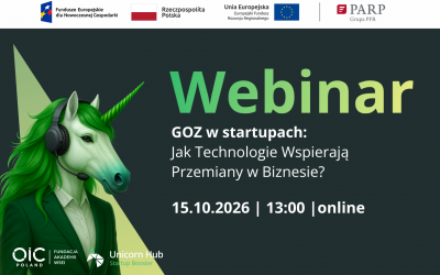 Zapraszamy na webinar: GOZ w startupach: Jak Technologie Wspierają Przemiany w Biznesie?